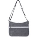 Gray digital Denim Zip Up Shoulder Bag View3