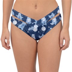 Bear Pattern Patterns Planet Animals Double Strap Halter Bikini Bottoms by uniart180623