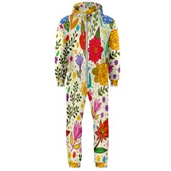 Colorful Flowers Pattern Abstract Patterns Floral Patterns Hooded Jumpsuit (men) by uniart180623