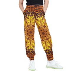 Abstract Gold Mandala Yellow Kids  Joggers by uniart180623