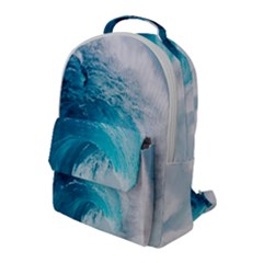 Tsunami Big Blue Wave Ocean Waves Water Flap Pocket Backpack (large) by uniart180623