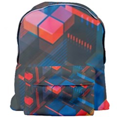 Minimalist Abstract Shaping Abstract Digital Art Giant Full Print Backpack by uniart180623