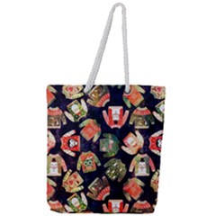 Ugly Christmas Full Print Rope Handle Tote (large)