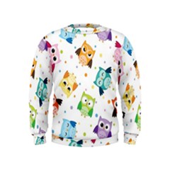 Owl Bird Kids  Sweatshirt by uniart180623