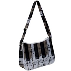 Music Piano Instrument Sheet Zip Up Shoulder Bag