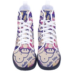 Retro Cartoon Titty Parody Women s High-top Canvas Sneakers by uniart180623