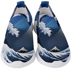 The Great Wave Off Kanagawa Kids  Slip On Sneakers