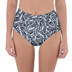 Cobalt Kaleidoscope Print Pattern Design Reversible High-waist Bikini Bottoms by dflcprintsclothing