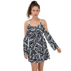 Cobalt Kaleidoscope Print Pattern Design Boho Dress by dflcprintsclothing