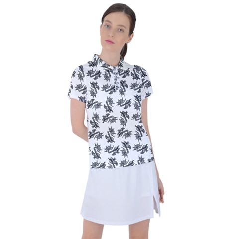 Alien Creatures Dance Pattern Women s Polo Tee by dflcprintsclothing