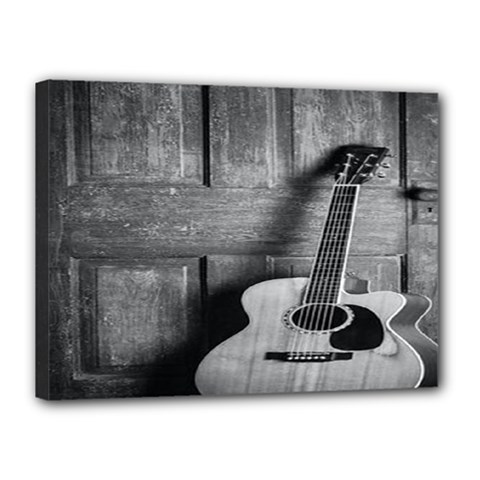 Acoustic Guitar Canvas 16  X 12  (stretched) by artworkshop