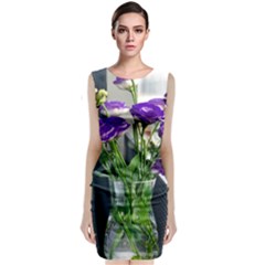 Cute Flower Wallpaper Sleeveless Velvet Midi Dress by artworkshop