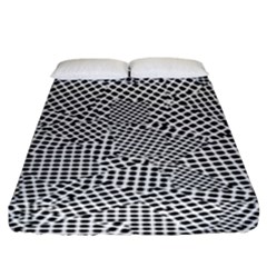 Geometric Noir Pattern Fitted Sheet (king Size) by dflcprintsclothing