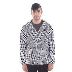 Geometric Noir Pattern Men s Hooded Windbreaker by dflcprintsclothing