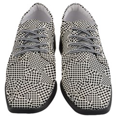 Geometric Noir Pattern Women Heeled Oxford Shoes by dflcprintsclothing