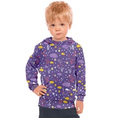 Pattern Cute Clouds Stars Kids  Hooded Pullover by Simbadda