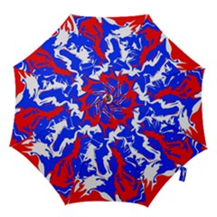 Patriotic Swirls Of Red, White And Blue  Hook Handle Umbrella (medium) by Khoncepts