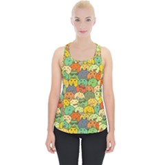 Seamless Pattern With Doodle Bunny Piece Up Tank Top by Simbadda