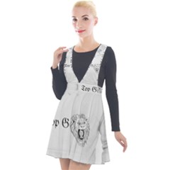 (2) Plunge Pinafore Velour Dress by Alldesigners