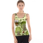 Seamless Pattern With Trees Owls Women s Basic Tank Top