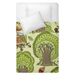 Seamless Pattern With Trees Owls Duvet Cover Double Side (Single Size)