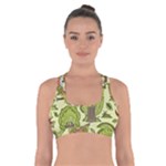 Seamless Pattern With Trees Owls Cross Back Sports Bra