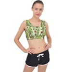 Seamless Pattern With Trees Owls V-Back Sports Bra