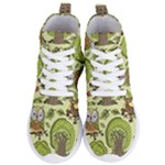 Seamless Pattern With Trees Owls Women s Lightweight High Top Sneakers