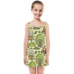 Seamless Pattern With Trees Owls Kids  Summer Sun Dress