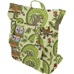 Seamless Pattern With Trees Owls Buckle Up Backpack