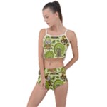Seamless Pattern With Trees Owls Summer Cropped Co-Ord Set