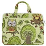 Seamless Pattern With Trees Owls MacBook Pro 13  Double Pocket Laptop Bag