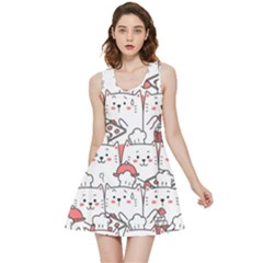 Cute-cat-chef-cooking-seamless-pattern-cartoon Inside Out Reversible Sleeveless Dress by Simbadda