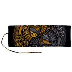 Yin-yang-owl-doodle-ornament-illustration Roll Up Canvas Pencil Holder (m) by Simbadda