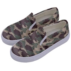 Camouflage Design Kids  Canvas Slip Ons