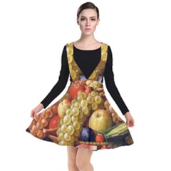 Fruits Plunge Pinafore Dress