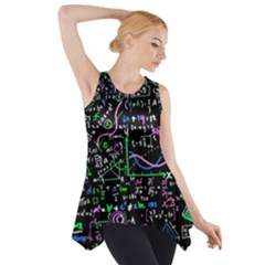 Math-linear-mathematics-education-circle-background Side Drop Tank Tunic by Simbadda