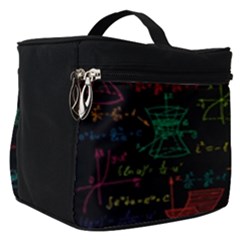 Mathematical-colorful-formulas-drawn-by-hand-black-chalkboard Make Up Travel Bag (small) by Simbadda