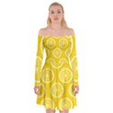 Lemon-fruits-slice-seamless-pattern Off Shoulder Skater Dress View1