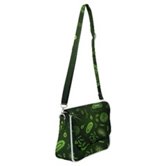 Bacteria-virus-seamless-pattern-inversion Shoulder Bag With Back Zipper