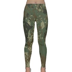 Camouflage-splatters-background Classic Yoga Leggings by Simbadda