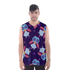 Owl-pattern-background Men s Basketball Tank Top by Simbadda