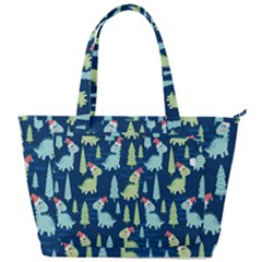 Cute-dinosaurs-animal-seamless-pattern-doodle-dino-winter-theme Back Pocket Shoulder Bag  by Simbadda