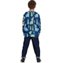 Cute-dinosaurs-animal-seamless-pattern-doodle-dino-winter-theme Kids  Crewneck Sweatshirt View4