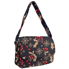 Christmas-pattern-with-snowflakes-berries Courier Bag