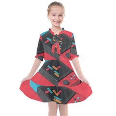 Gaming Console Video Kids  All Frills Chiffon Dress by Grandong