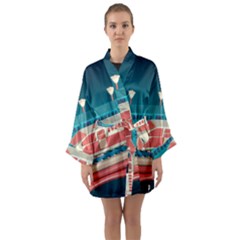 Bridge Transportation Train Toys Long Sleeve Satin Kimono by Grandong