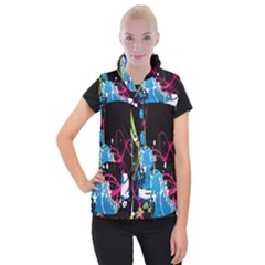 Sneakers Shoes Patterns Bright Women s Button Up Vest by Proyonanggan