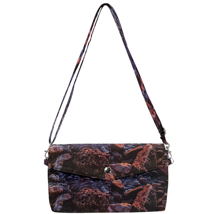 Twilight Treasures: Rocky Beachscape  Removable Strap Clutch Bag