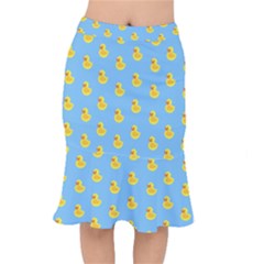 Rubber Duck Pattern Short Mermaid Skirt by Valentinaart